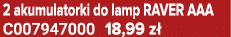 2 akumulatorki do lamp RAVER AAA C007947000 18,99 z 