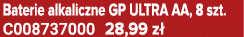 Baterie alkaliczne GP ULTRA AA, 8 szt. C008737000 28,99 z 