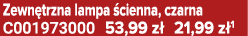 Zewn trzna lampa cienna, czarna C001973000 53,99 z  21,99 z 1