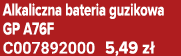 Alkaliczna bateria guzikowa GP A76F C007892000 5,49 z 
