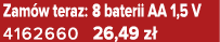 Zam w teraz: 8 baterii AA 1,5 V 4162660 26,49 z 