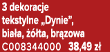 3 dekoracje tekstylne „Dynie”, bia a,   ta, br zowa C008344000 38,49 z 