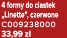 4 formy do ciastek „Linette”, czerwone C009238000 33,99 z 