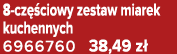 8 cz ciowy zestaw miarek kuchennych 6966760 38,49 z 