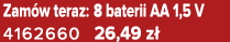 Zam w teraz: 8 baterii AA 1,5 V 4162660 26,49 z 
