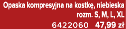 Opaska kompresyjna na kostk , niebieska rozm. S, M, L, XL 6422060 47,99 z 