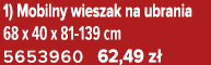 1) Mobilny wieszak na ubrania 68 x 40 x 81 139 cm 5653960 62,49 z 