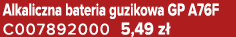 Alkaliczna bateria guzikowa GP A76F C007892000 5,49 z 
