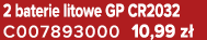 2 baterie litowe GP CR2032 C007893000 10,99 z 