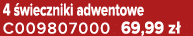 4 wieczniki adwentowe C009807000 69,99 z 