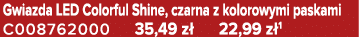 Gwiazda LED Colorful Shine, czarna z kolorowymi paskami C008762000 35,49 z 22,99 z 1