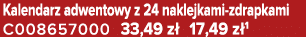 Kalendarz adwentowy z 24 naklejkami zdrapkami C008657000 33,49 z 17,49 z 1