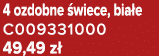 4 ozdobne wiece, bia e C009331000 49,49 z 