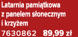Latarnia pami tkowa z panelem s onecznym i krzy em 7630862 89,99 z 
