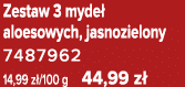 Zestaw 3 myde aloesowych, jasnozielony 7487962 14,99 z /100 g 44,99 z 