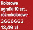 Kolorowe agrafki 10 szt., r nokolorowe 3666662 13,49 z 