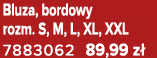Bluza, bordowy rozm. S, M, L, XL, XXL 7883062 89,99 z 