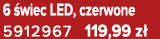 6 wiec LED, czerwone 5912967 119,99 z 