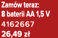 Zam w teraz: 8 baterii AA 1,5 V 4162667 26,49 z 