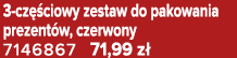 3 cz ciowy zestaw do pakowania prezent w, czerwony 7146867 71,99 z 