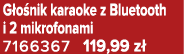 G o nik karaoke z Bluetooth i 2 mikrofonami 7166367 119,99 z 
