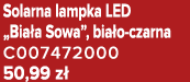 Solarna lampka LED „Bia a Sowa”, bia o czarna C007472000 50,99 z 