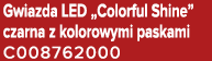 Gwiazda LED „Colorful Shine” czarna z kolorowymi paskami C008762000