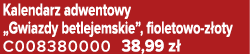 Kalendarz adwentowy „Gwiazdy betlejemskie”, fioletowo z oty C008380000 38,99 z 
