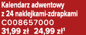 Kalendarz adwentowy z 24 naklejkami zdrapkami C008657000 31,99 z 24,99 z 1
