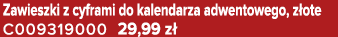 Zawieszki z cyframi do kalendarza adwentowego, z ote C009319000 29,99 z 