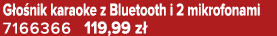 G o nik karaoke z Bluetooth i 2 mikrofonami 7166366 119,99 z 