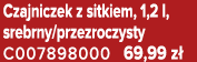 Czajniczek z sitkiem, 1,2 l, srebrny/przezroczysty C007898000 69,99 z 