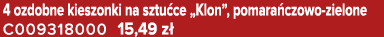 4 ozdobne kieszonki na sztu ce „Klon”, pomara czowo zielone C009318000 15,49 z 