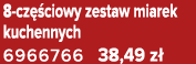 8 cz ciowy zestaw miarek kuchennych 6966766 38,49 z 