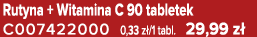Rutyna + Witamina C 90 tabletek C007422000 0,33 z /1 tabl. 29,99 z 