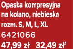 Opaska kompresyjna na kolano, niebieska rozm. S, M, L, XL 6421066 47,99 z 32,49 z 1