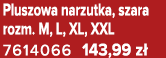 Pluszowa narzutka, szara rozm. M, L, XL, XXL 7614066 143,99 z 