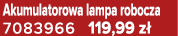 Akumulatorowa lampa robocza 7083966 119,99 z 