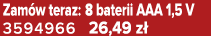 Zam w teraz: 8 baterii AAA 1,5 V 3594966 26,49 z 