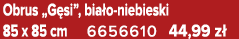 Obrus „G si”, bia o niebieski 85 x 85 cm 6656610 44,99 z 