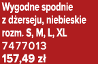 Wygodne spodnie z d erseju, niebieskie rozm. S, M, L, XL 7477013 157,49 z 