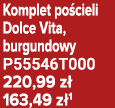 Komplet po cieli Dolce Vita, burgundowy P55546T000 220,99 z 163,49 z 1