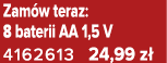 Zam w teraz: 8 baterii AA 1,5 V 4162613 24,99 z 