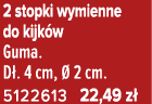2 stopki wymienne do kijk w Guma. D . 4 cm,  2 cm. 5122613 22,49 z 