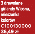 3 drewniane girlandy Wiosna, mieszanka kolor w C100130000 36,49 z 