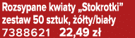 Rozsypane kwiaty „Stokrotki” zestaw 50 sztuk,   ty/bia y 7388621 22,49 z 