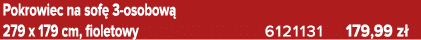 Pokrowiec na sof 3 osobow  279 x 179 cm, fioletowy 6121131 179,99 z 