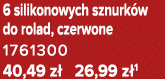 6 silikonowych sznurk w do rolad, czerwone 1761300 40,49 z 26,99 z 1
