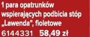 1 para opatrunk w wspieraj cych podbicia st p „Lawenda”, fioletowe 6144331 58,49 z 