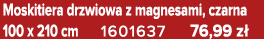 Moskitiera drzwiowa z magnesami, czarna 100 x 210 cm 1601637 76,99 z 
